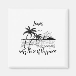 Delaware Beach My Place Of Happiness - Lewes Magnet