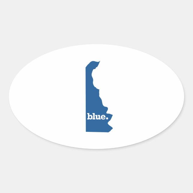 DELAWARE BLUE STATE OVAL STICKER (Front)