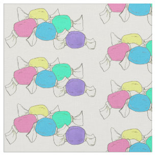 Delaware Boardwalk Salt Water Taffy Candy Beach DE Fabric