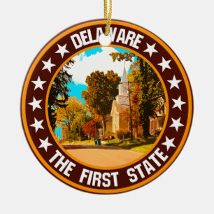 Delaware                                           ceramic ornament