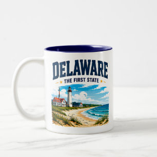 Delaware Coastal Escape Journey Two-Tone Coffee Mug