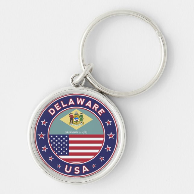 Delaware, Delaware t-shirt, Delaware sticker Keychain (Front)