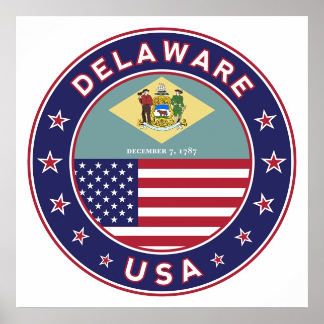 Delaware, Delaware t-shirt, Delaware sticker Poster (Front)