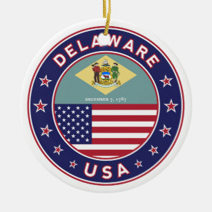 Delaware, Delaware t-shirt, Delaware to sticker Ceramic Ornament