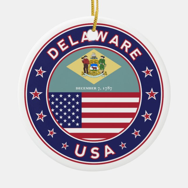 Delaware, Delaware t-shirt, Delaware to sticker Ceramic Ornament (Front)