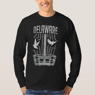 Delaware Disc Golf Player Breaking Chains Birdie T-Shirt