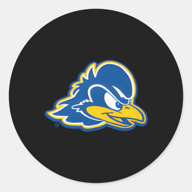 Delaware Fightin' Blue Hens Left Chest Icon Classic Round Sticker (Front)