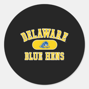 Delaware Fightin' Blue Hens Varsity Team Colour Classic Round Sticker