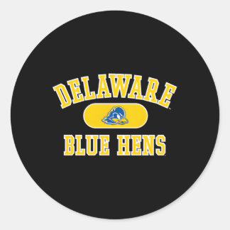Delaware Fightin' Blue Hens Varsity Team Colour Classic Round Sticker