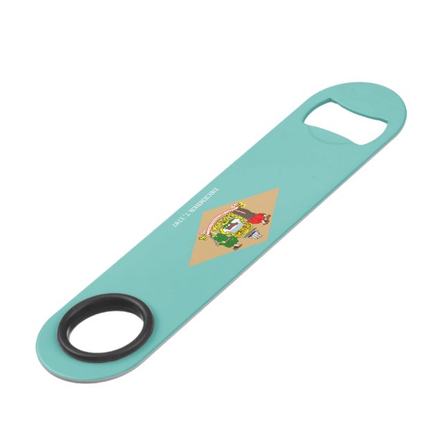 Delaware flag bar key (Back Angled)