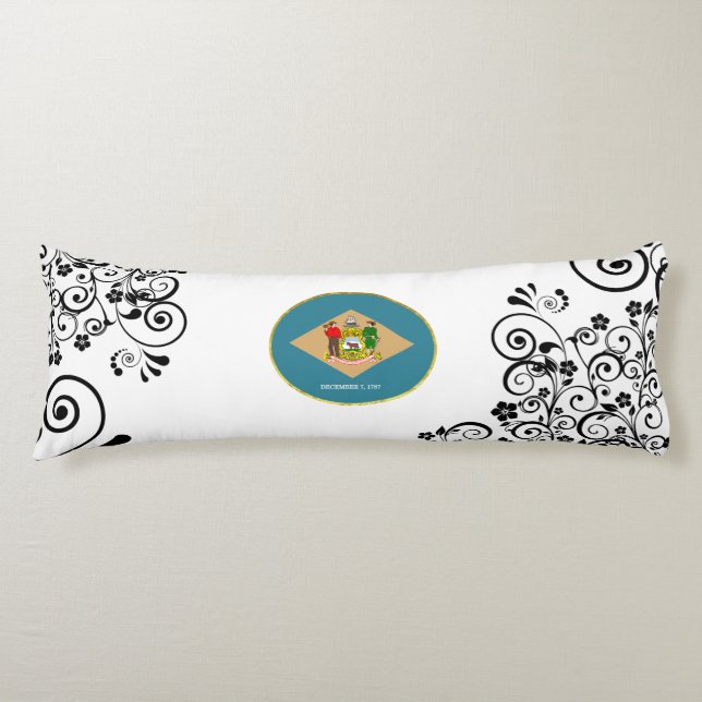 Delaware flag body pillow (Front)