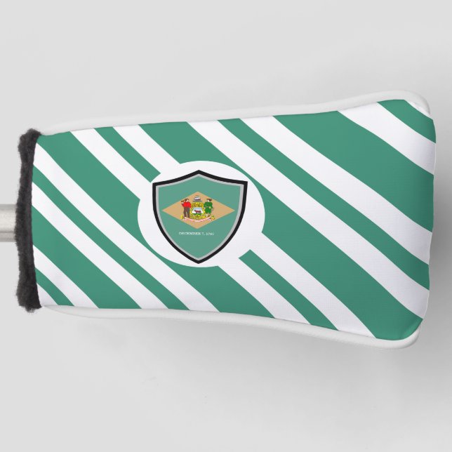 Delaware flag golf head cover (Front)