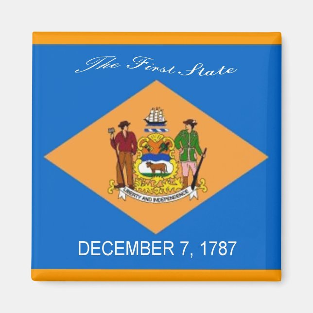 Delaware Flag Magnet (Front)
