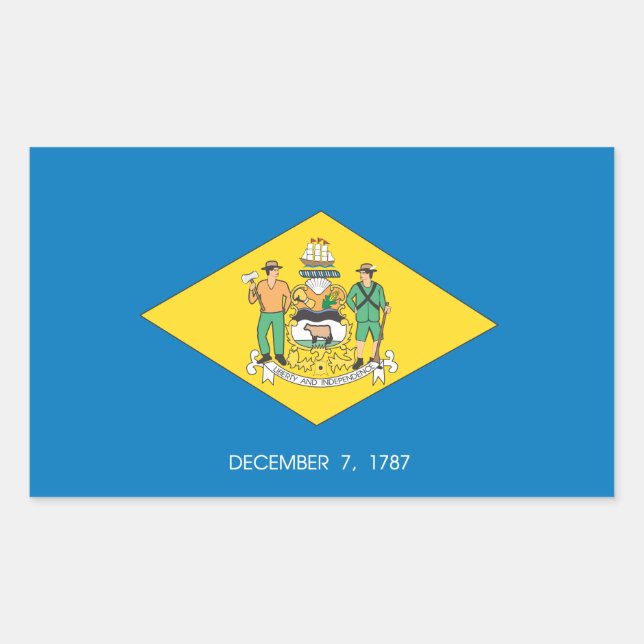 Delaware Flag Sticker (Front)