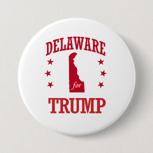 DELAWARE FOR DONALD TRUMP 3 INCH ROUND BUTTON