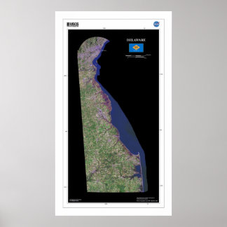 Delaware From Space Poster