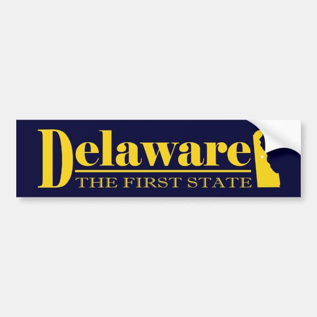 Delaware Gold Bumper Sticker (Front)