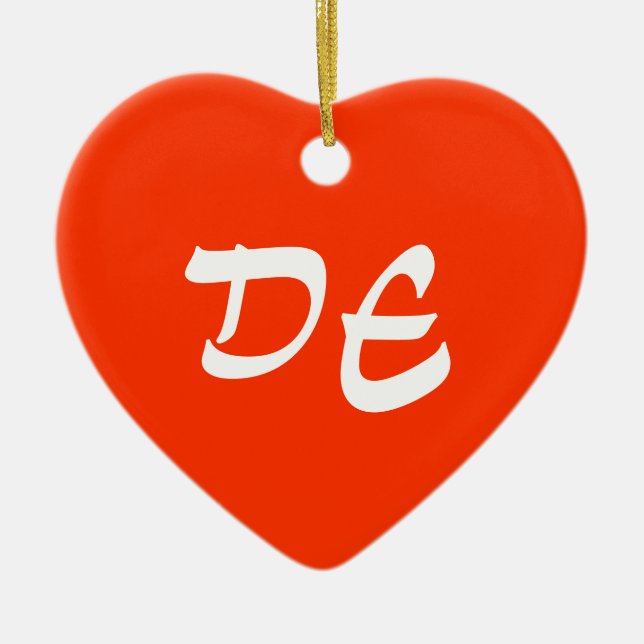 Delaware Heart Ornament (Front)