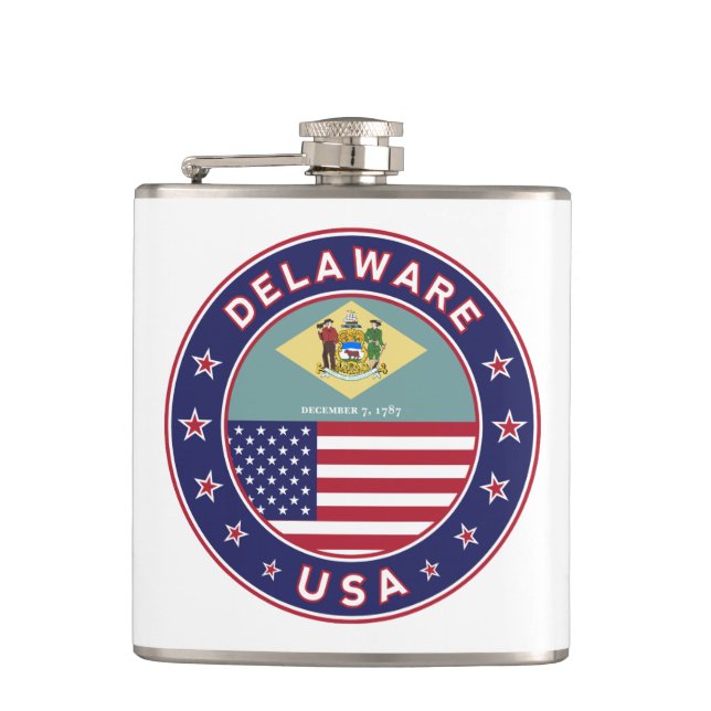 Delaware Hip Flask (Front)