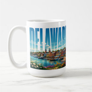 Delaware Historic Waterfront Coastal Travel Scene Coffee Mug