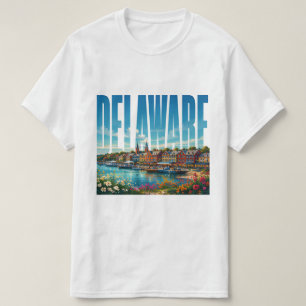 Delaware Historic Waterfront Coastal Travel Scene T-Shirt