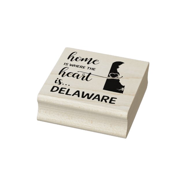 Delaware home is where the heart is rubber stamp (Stamp)