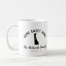 Delaware Home Sweet Home Family Monogram Mug