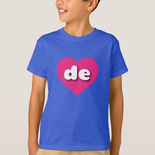 Delaware hot pink heart - I love de T-Shirt (Front)