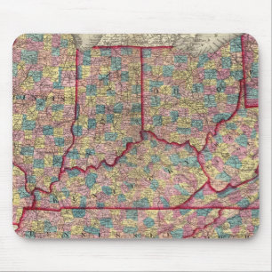 Delaware, Illinois, Indiana, and Iowa Mouse Pad