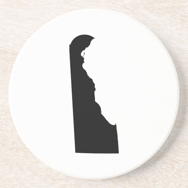 Delaware in Black and White Coaster (Front)