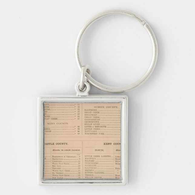 Delaware Index Keychain (Front)