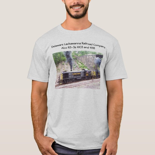 Delaware Lackawanna Railroad Company Alco RS-3s T-Shirt (Front)