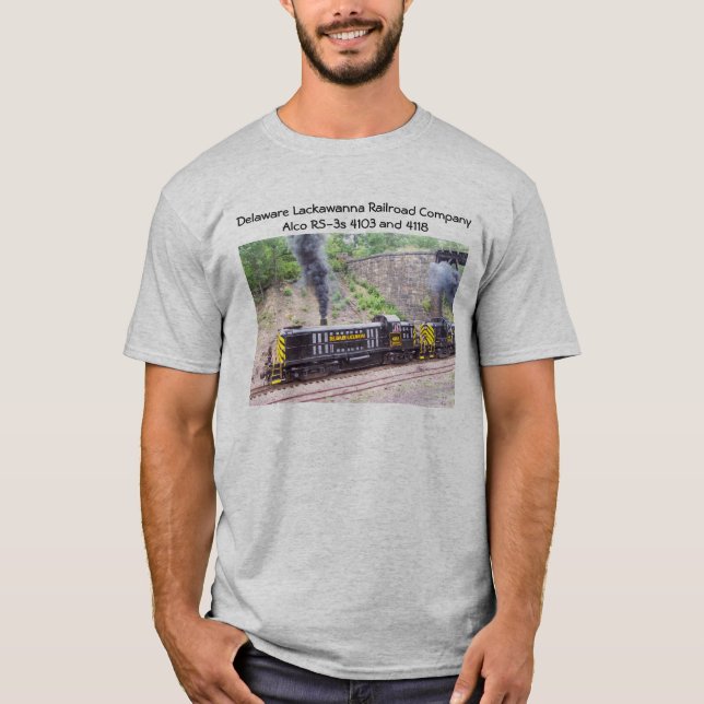 Delaware Lackawanna Railroad Company Alco RS-3s T-Shirt (Front)