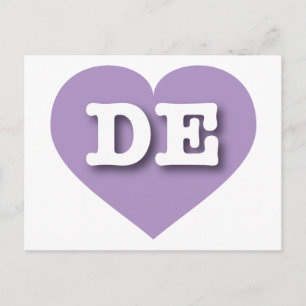 Delaware Lavender Heart - I love DE Postcard