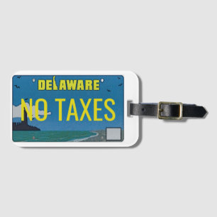Delaware License Plate Customizable Luggage Tag