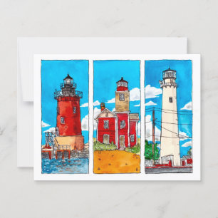 Delaware Lighthouses Postcard
