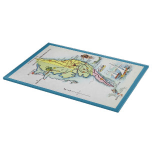 Delaware Maryland Vintage Map  Cutting Board