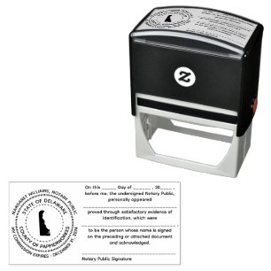 Delaware Notary Public Acknowledgement Stamp