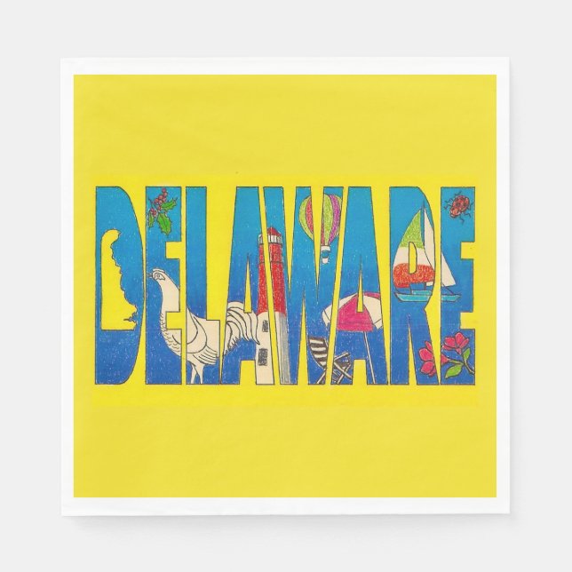 Delaware Party Napkins (Front)