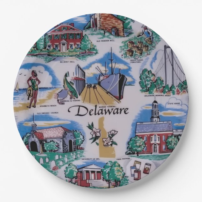 Delaware Party Plates (Front)