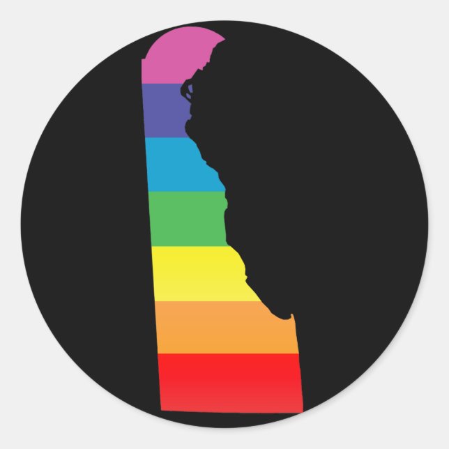 delaware pride. classic round sticker (Front)