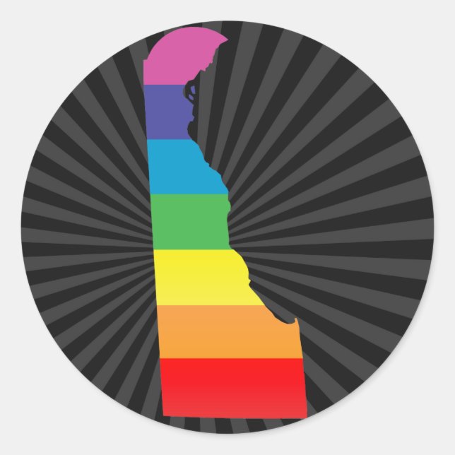 delaware pride. classic round sticker (Front)