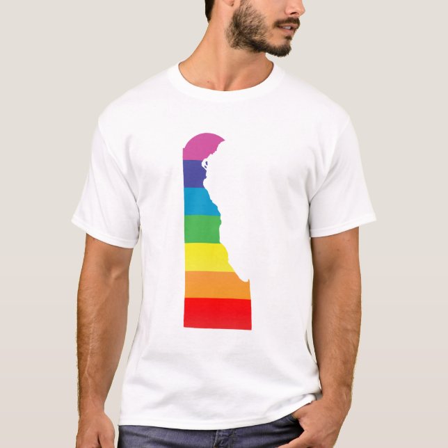 delaware pride. striped. T-Shirt (Front)