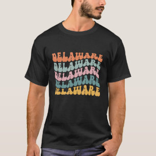 Delaware Retro Groovy America US State Vintage 70s T-Shirt