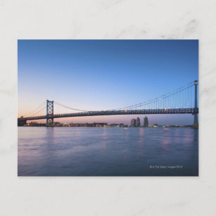 Delaware River, Ben Franklin Bridge Postcard