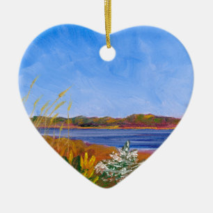 Delaware River Ceramic Ornament