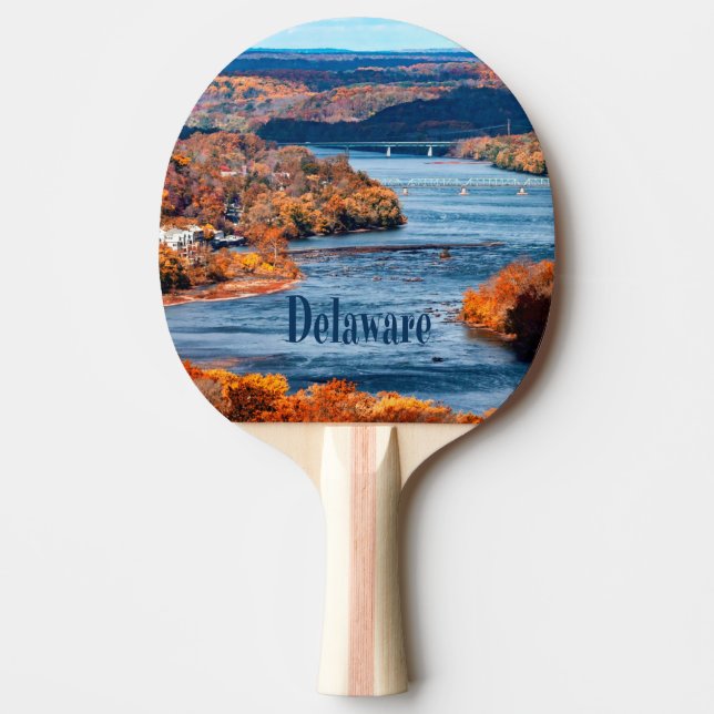 Delaware River Fall Leaves Ping Pong Paddle (Front)