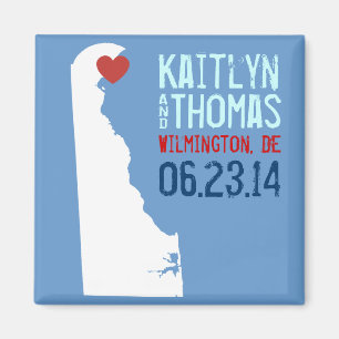 Delaware Save the Date - Customizable City Magnet