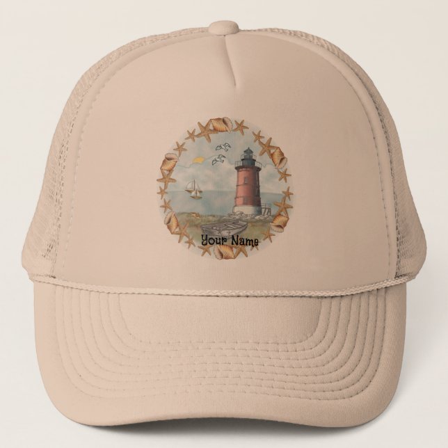 Delaware Shells Lighthouse  hat (Front)