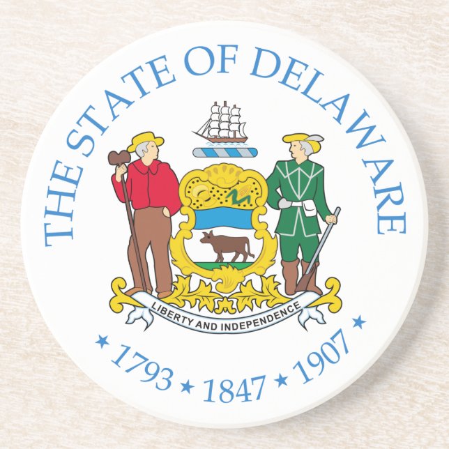 Delaware sign coaster (Front)